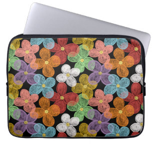 Funda Para Portátil Margaritas de Tiza