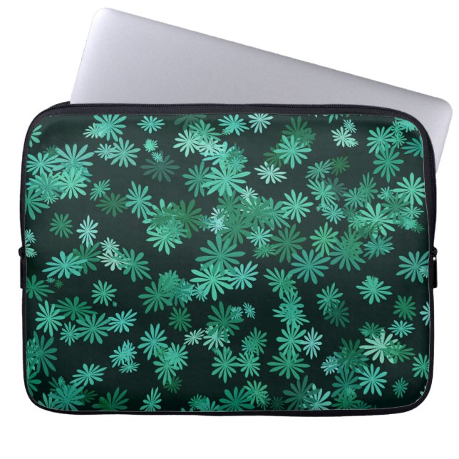 Funda Para Portátil Margaritas Turquesas (Frente)
