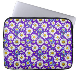 Funda Para Portátil Margaritas y Hojas