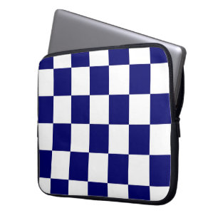 Funda Para Portátil Marina de guerra a cuadros y blanco