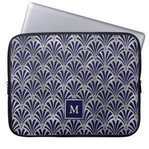 Funda Para Portátil Marina de guerra moderna del art déco el y fals