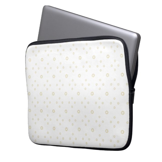Funda Para Portátil Marina | Sol de Zinnia Dorada (Anverso izquierdo)