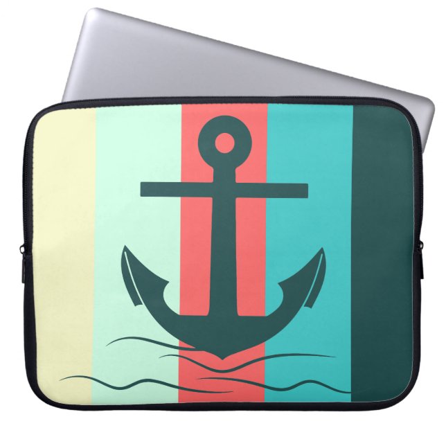 Funda Para Portátil Marinero rayado (Frente)