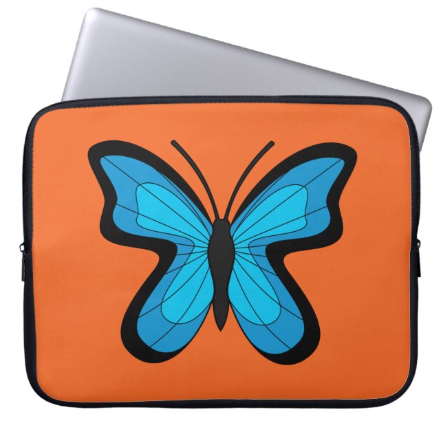 Funda Para Portátil Mariposa azul (Frente)