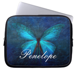 Funda Para Portátil Mariposa azul de alegría y suerte