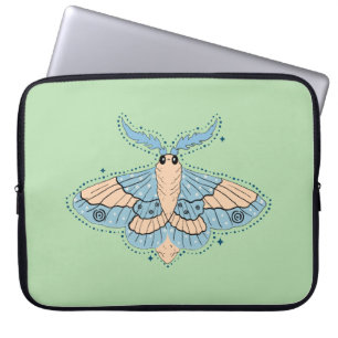 Funda Para Portátil Mariposa Celestial Caprichosa — Azul Suave y Meloc