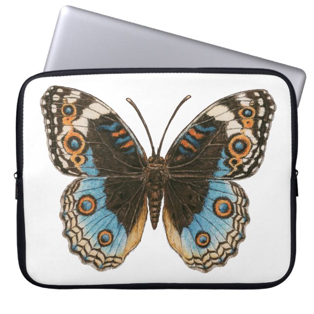 Funda Para Portátil Mariposa de Blue Pansy (Frente)