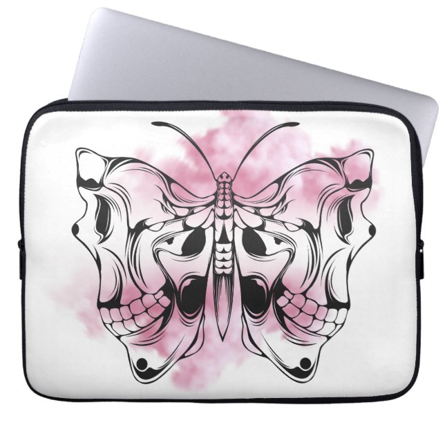 Funda Para Portátil mariposa de cráneo (Frente)