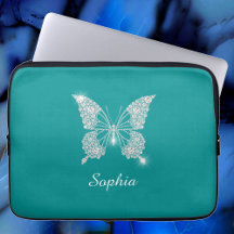 Mariposa de Diamante Blanco, Nombre de Letra, Azul