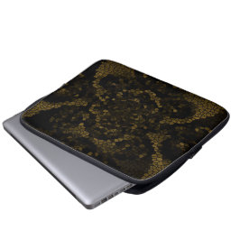 Funda Para Portátil Mariposa de vidrio manchado de oliva