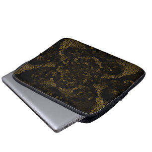 Funda Para Portátil Mariposa de vidrio manchado de oliva