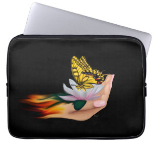 Funda Para Portátil Mariposa en Lotus Bloom
