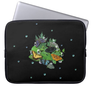 Funda Para Portátil Mariposa en negro