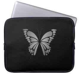 Funda Para Portátil Mariposa Gris