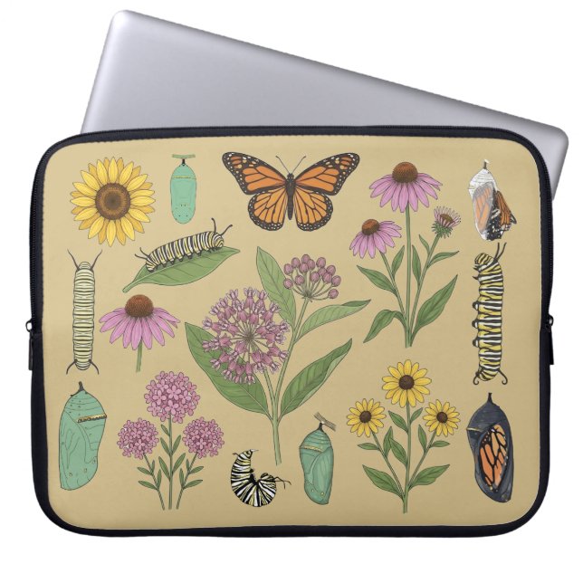 Funda Para Portátil Mariposa Monarca (Frente)