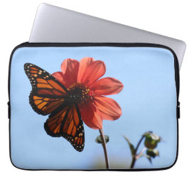 Funda Para Portátil Mariposa monarca en Dahlia