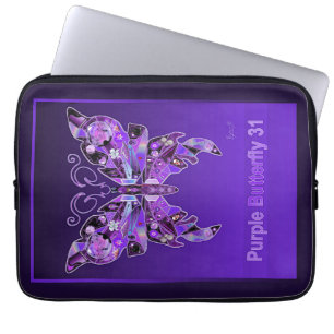 Funda Para Portátil Mariposa morada 31