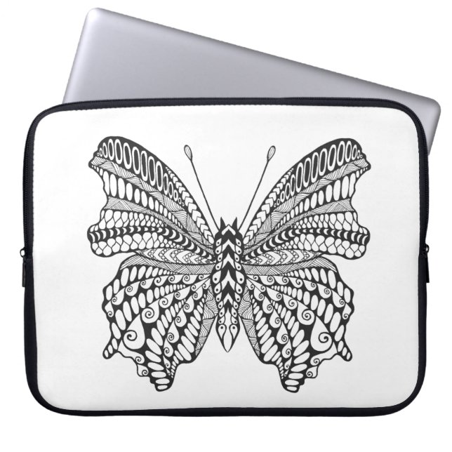 Funda Para Portátil Mariposa tropical inspirada (Frente)