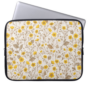 Funda Para Portátil Mariposas, amarillas y marrones