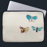 Funda Para Portátil Mariposas azul vintage color agua. Odilon Redon<br><div class="desc">Mariposas azul vintage color agua de Odilon Redon.</div>