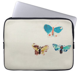 Funda Para Portátil Mariposas azul vintage color agua. Odilon Redon