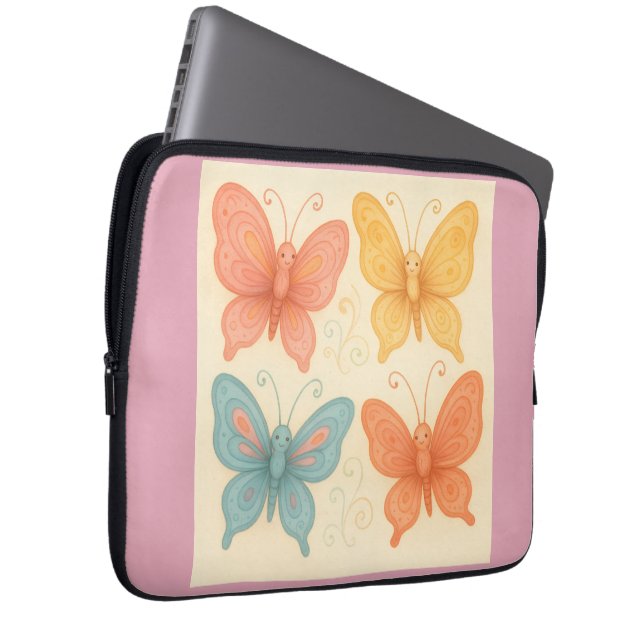 Funda Para Portátil Mariposas Caprichosas  (Anverso derecho)