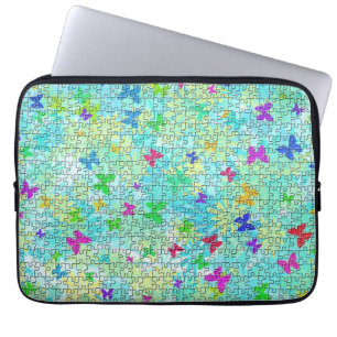 Funda Para Portátil Mariposas de rompecabezas y dias coloridas por STa