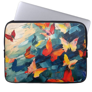 Funda Para Portátil Mariposas en Movimiento – Vuelo Abstracto Expresiv