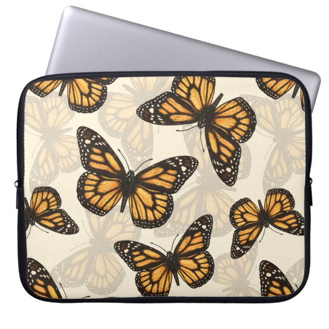 Funda Para Portátil Mariposas monarcas (Frente)