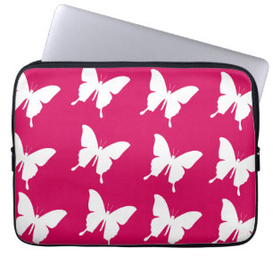 Funda Para Portátil Mariposas monarcas rosadas