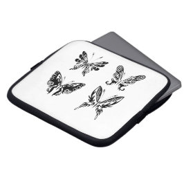 Funda Para Portátil Mariposas Negras Y Blancas