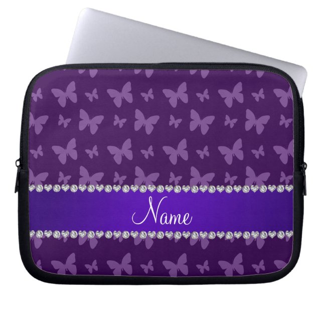 Funda Para Portátil Mariposas púrpuras conocidas personalizadas (Frente)