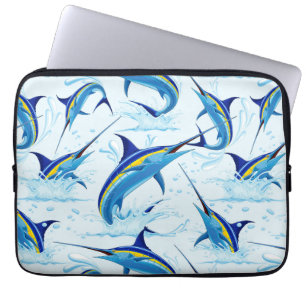 Funda Para Portátil Marlín Azul Saltando fuera del Océano