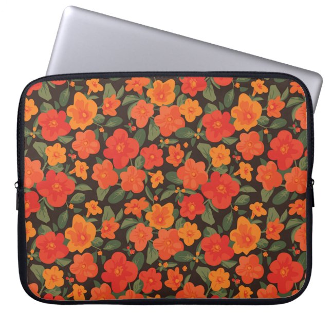 Funda Para Portátil Marmalade Bush. Patrón Streptosolen jamesonii (Frente)