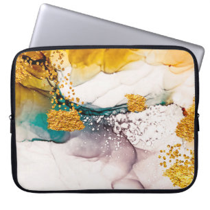 Funda Para Portátil Mármol de lujo con oro purpurina