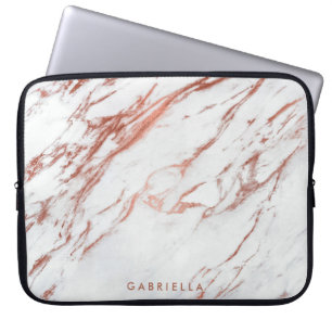 Funda Para Portátil Mármol de oro Rosa
