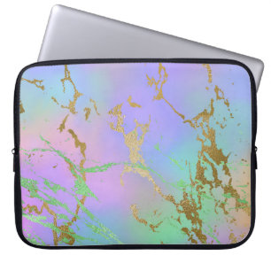 Funda Para Portátil Mármol del Milenio   Jugador Pastel Arcoiris Ombre