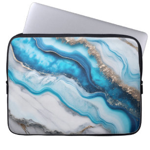 Funda Para Portátil Mármol del Río Azul