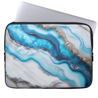 Funda Para Portátil Mármol del Río Azul