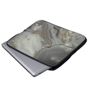 Funda Para Portátil Mármol gris con vena de oro