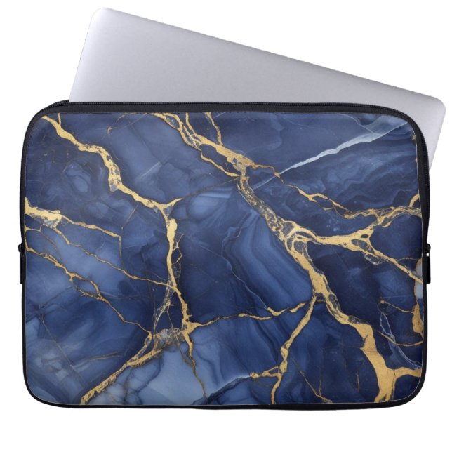 Funda Para Portátil Mármol Índigo (Frente)