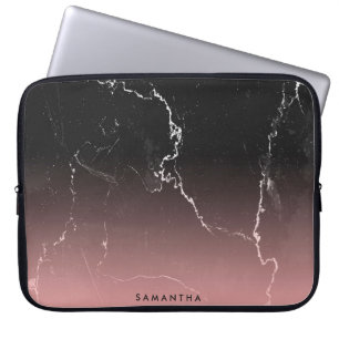 Funda Para Portátil Mármol rosa y negro
