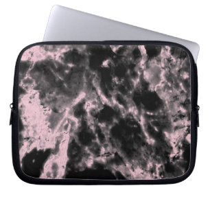 Funda Para Portátil Mármol rosa y negro