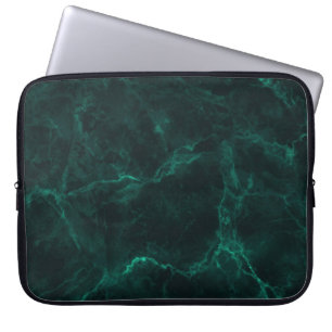 Funda Para Portátil Mármol verde oscuro, textura perfecta.