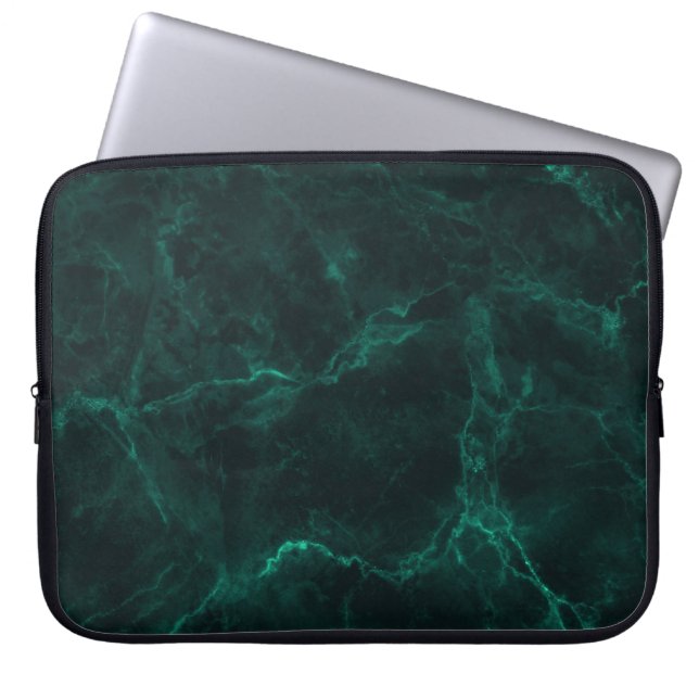 Funda Para Portátil Mármol verde oscuro, textura perfecta. (Frente)