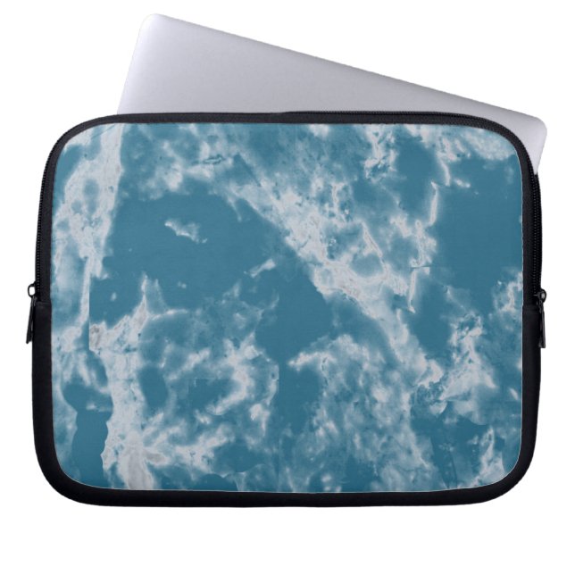 Funda Para Portátil Mármol Verde Teal (Frente)
