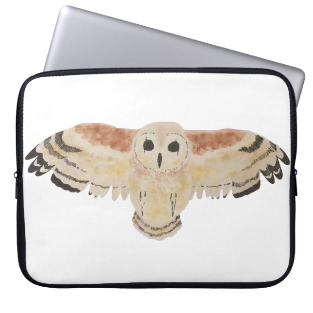 Funda Para Portátil Marsh Owl Watercolor Bird (Frente)