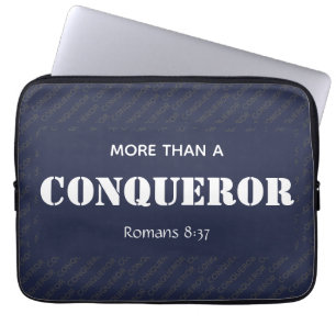 Funda Para Portátil MÁS QUE UN CONQUERIDOR Cristiano Motivacional