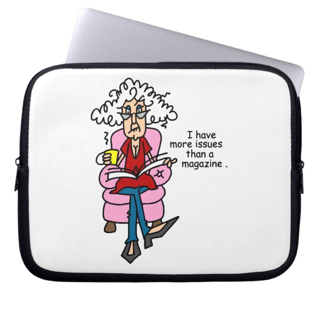 Funda Para Portátil Más temas que humor de revista (Frente)