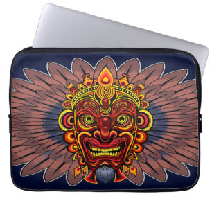 Funda Para Portátil Máscara ritual del rey guerrero tribal